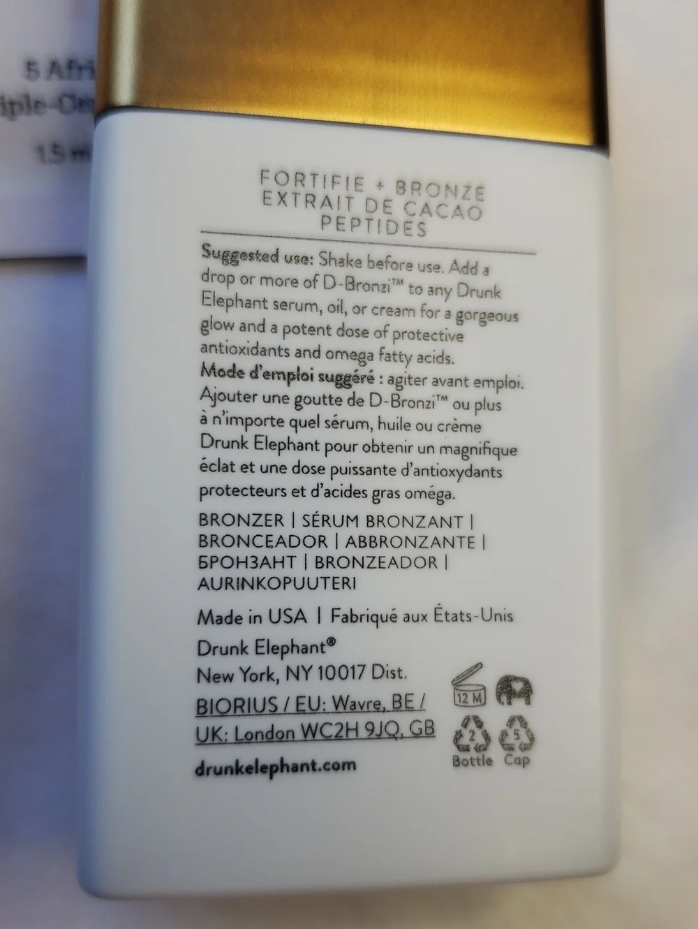 Drunk Elephant D-Bronzi Anti-Pollution Sunshine Drops  1 oz  30 ml Full Size